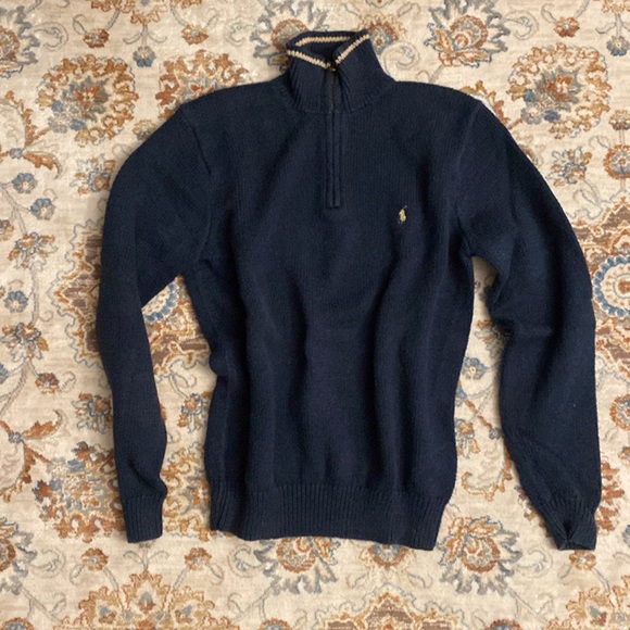 Vintage Ralph Lauren Quarterzip Knit Sweater Size M - Picture 4 of 5